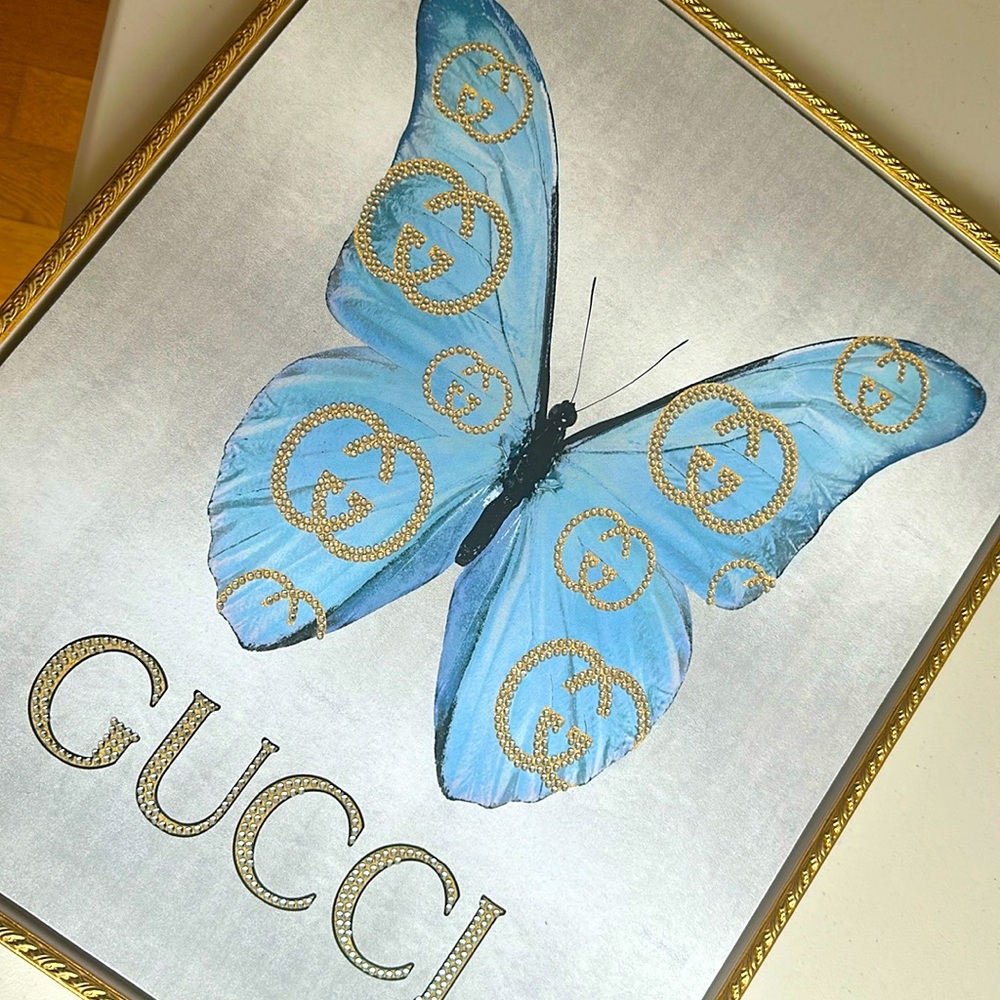 ❤️SOLD❤️🦋 DESIGNER GOOD LUCK BUTTERFLY WALL ART 🖼️ - Picture 4 of 4